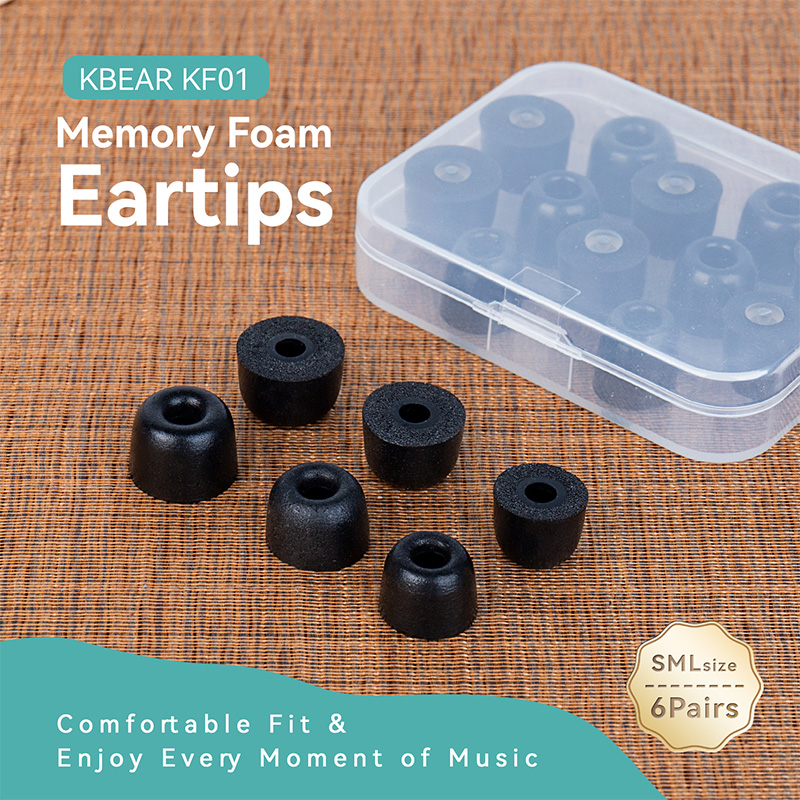 Earphone Foam Tip - KBEAR KF01 메모리 폼 이어팁 편안한
