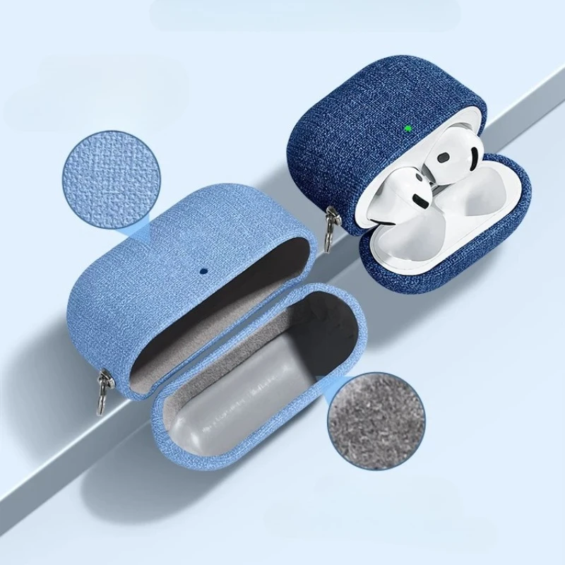 단색의 거친 질감 원단으로 제작된 AirPods 5용  - Headphone Case Hard 리뷰 및 가격