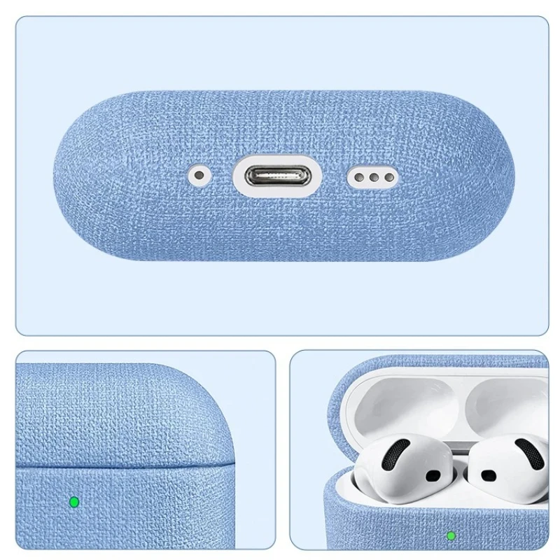 단색의 거친 질감 원단으로 제작된 AirPods 5용  - Headphone Case Hard 리뷰 및 가격